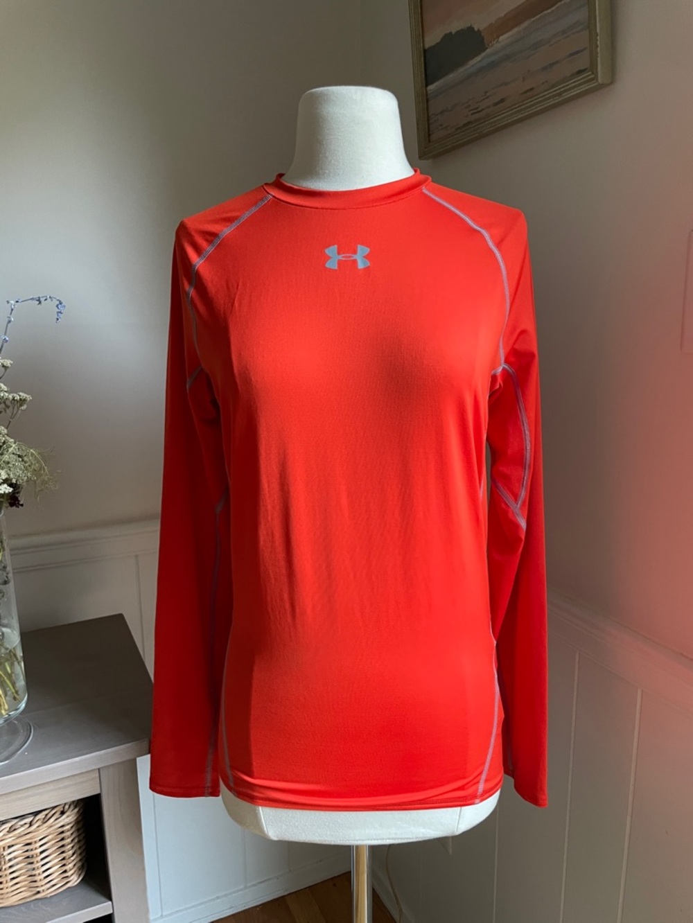 Under Armour Bright Orange Long Sleeve Performance Top NWT